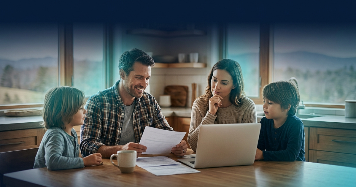 North Carolina family reviewing 2026 health insurance costs at a kitchen table