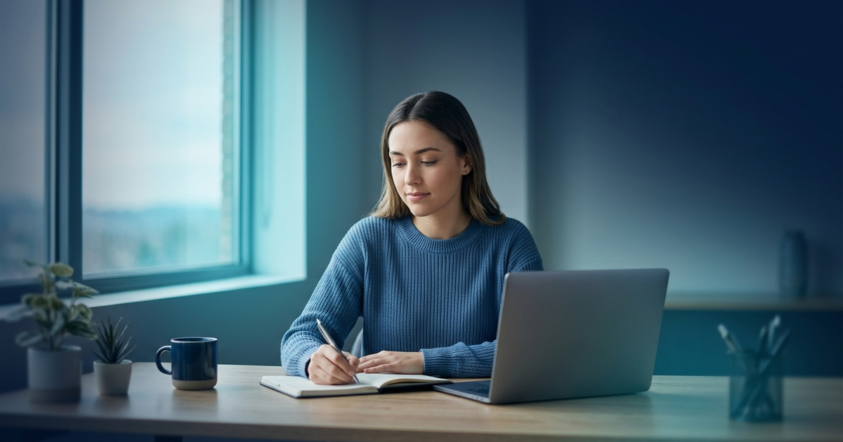 North Carolina freelancer enrolling in a health insurance plan at a home office desk